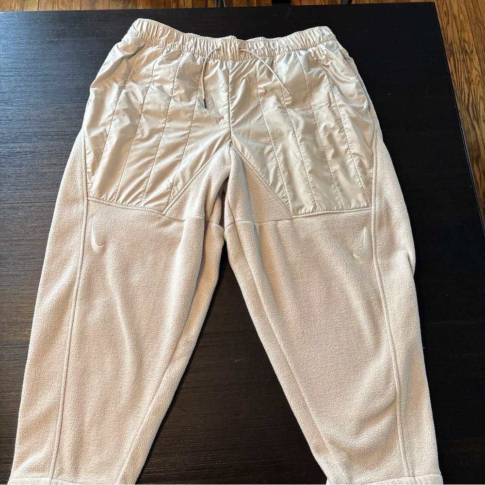 Nike Sportswear Loose Fit Double Swoosh Curve Plush Fleece Pants Size XL Womens